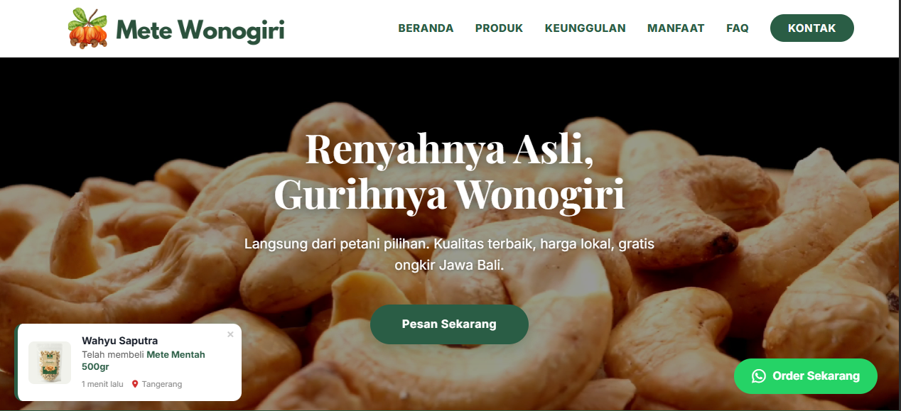 Portofolio Website Mete Wonogiri
